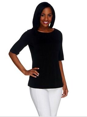 Brand New without Tags, Never Worn Susan Graver Liquid Knit Elbow Sleeved Top